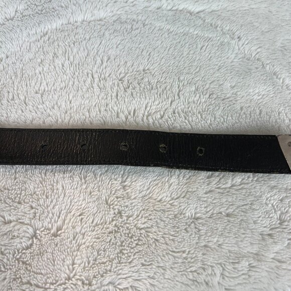 Brighton Western Belt Womens‎ Medium Black Leather Alligator Embossed Silver M main image 13